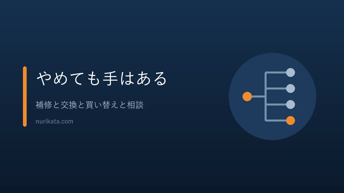 DIY塗装をやめたあとの対処法を示すバナー