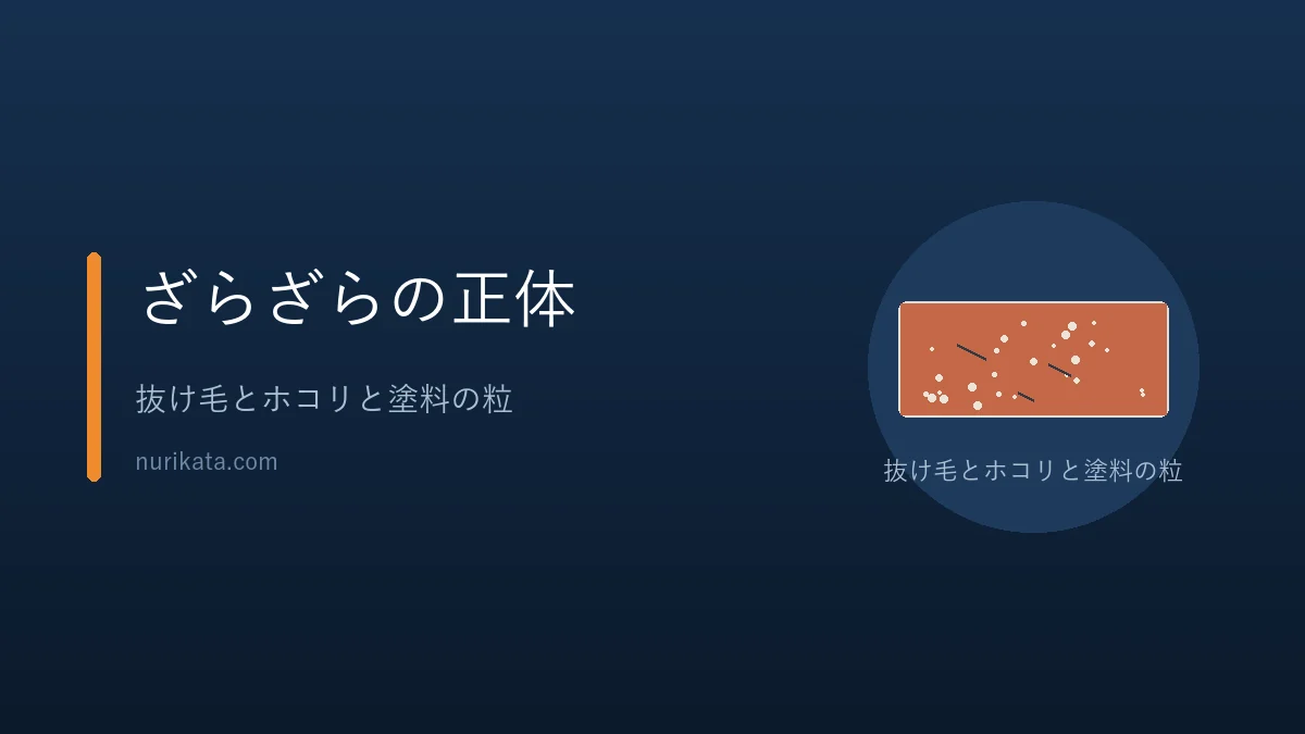塗装のざらざらの原因を示すバナー