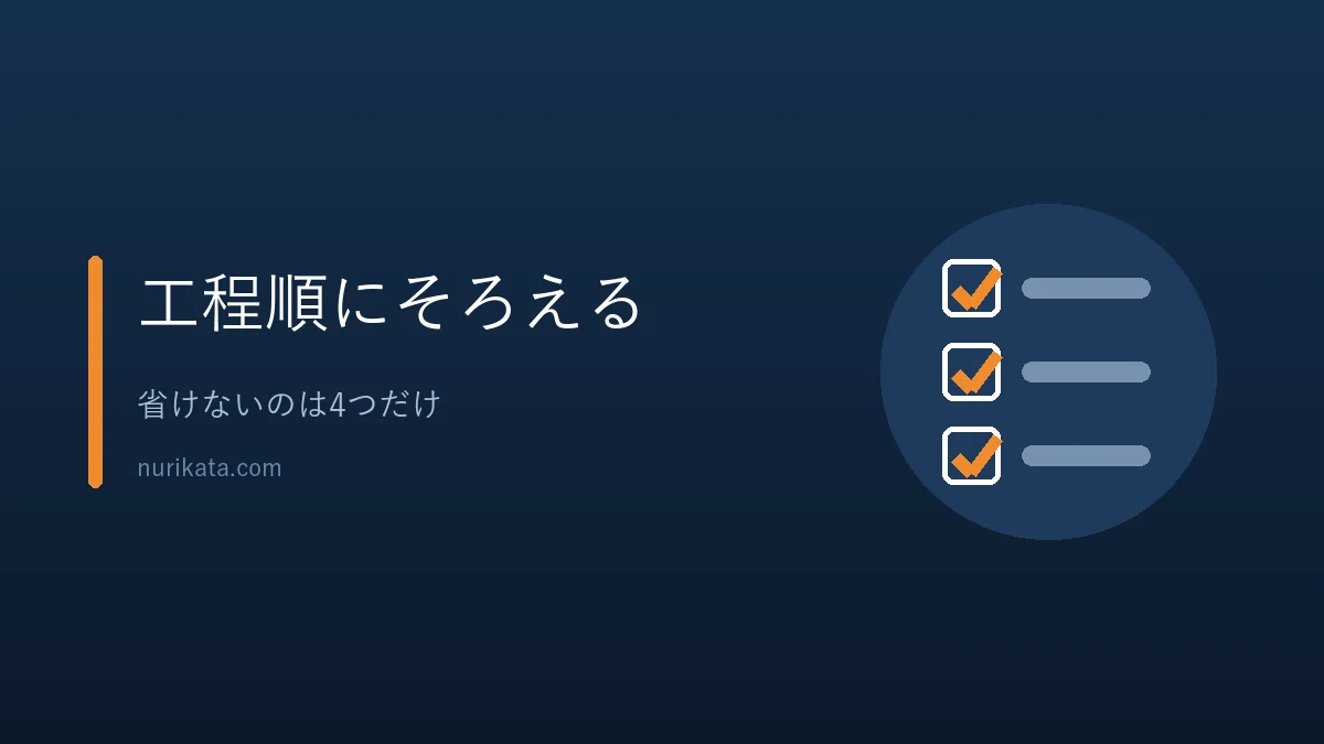 下地処理の道具選びを振り返るバナー