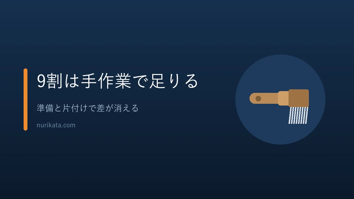 サビ落としで電動工具が不要な理由を示すバナー