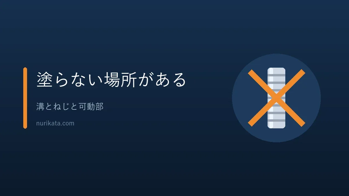 スチールラックで塗ってはいけない場所を示すバナー